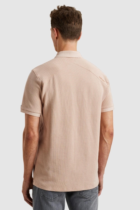 Cast Iron short sleeve r-neck two tone waffl